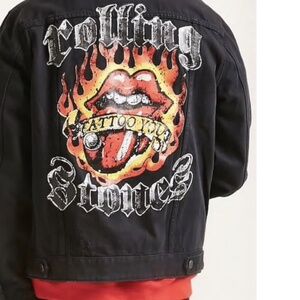 Rolling Stones Men's black denim trucker jacket